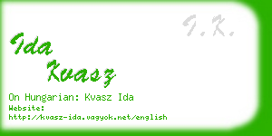 ida kvasz business card